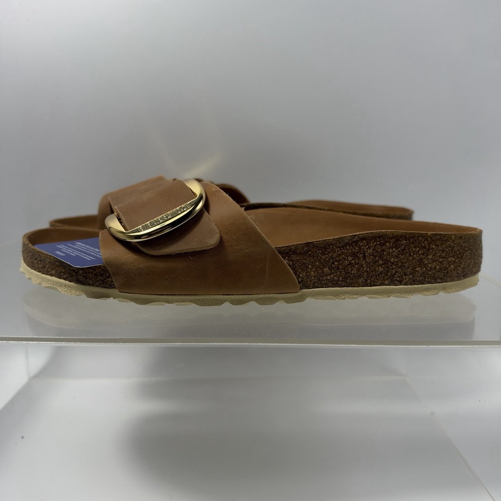 Brand New Birkenstock Madrid Big Buckle Sandals Cognac Women's Size 7 Narrow 38